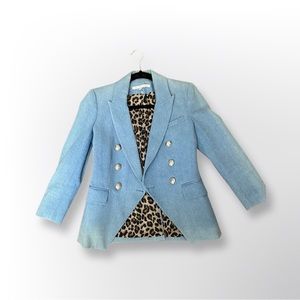 Veronica Beard Denim Dickey blazer